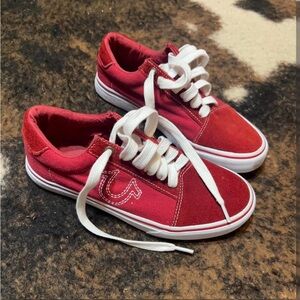 True Religion Red and White Sneakers